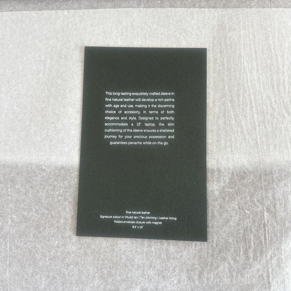 Dulccio Leather Laptop Case Envelope Tan Color Compatible Macbook Air 13" NEW - Picture 8 of 11